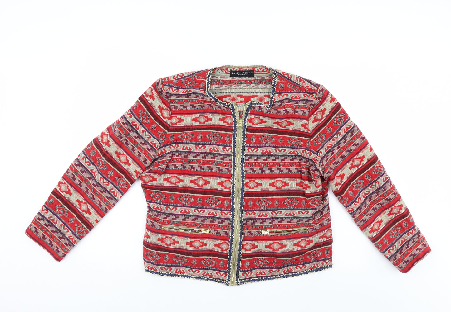 Dorothy Perkins Womens Multicoloured Geometric  Jacket  Size 18