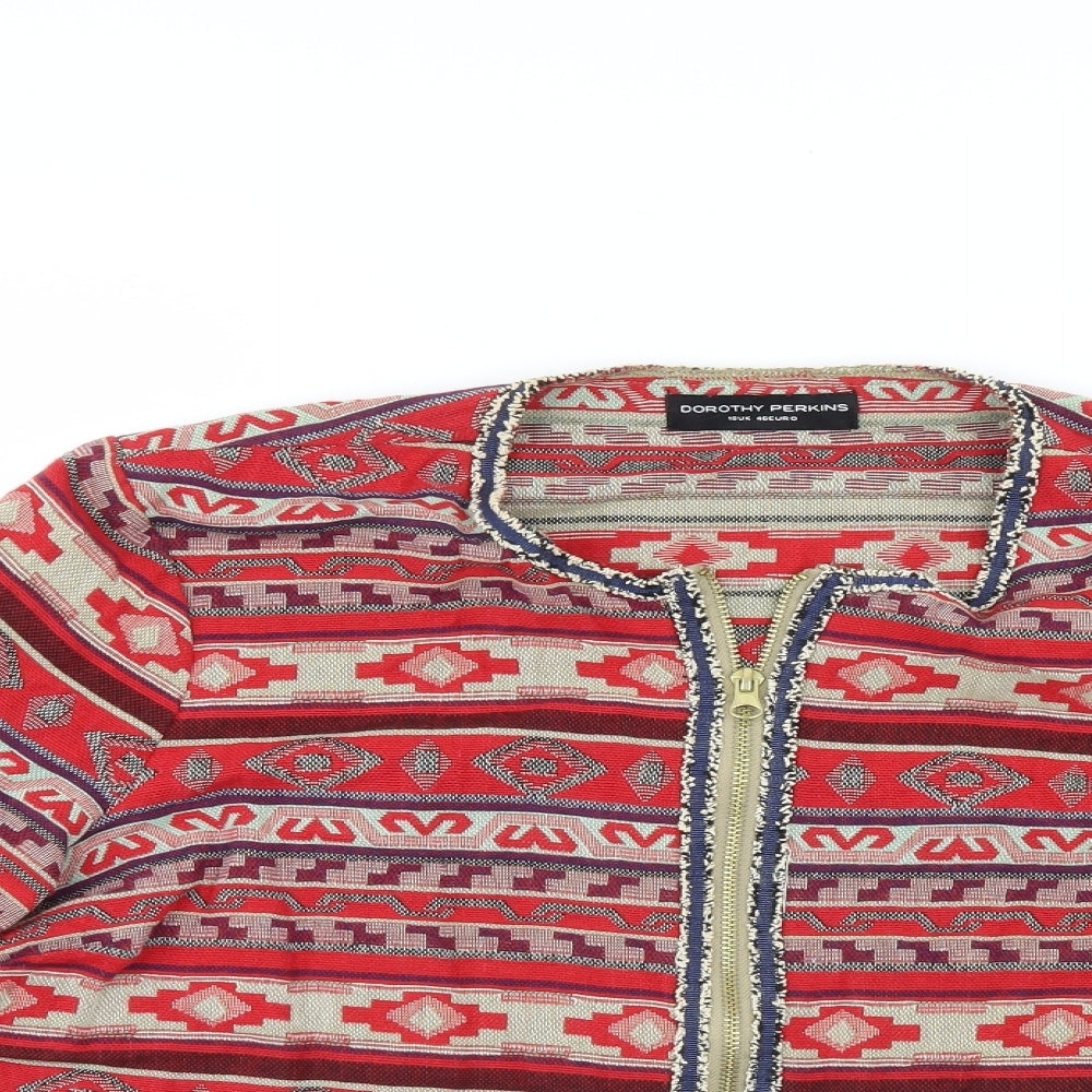 Dorothy Perkins Womens Multicoloured Geometric  Jacket  Size 18