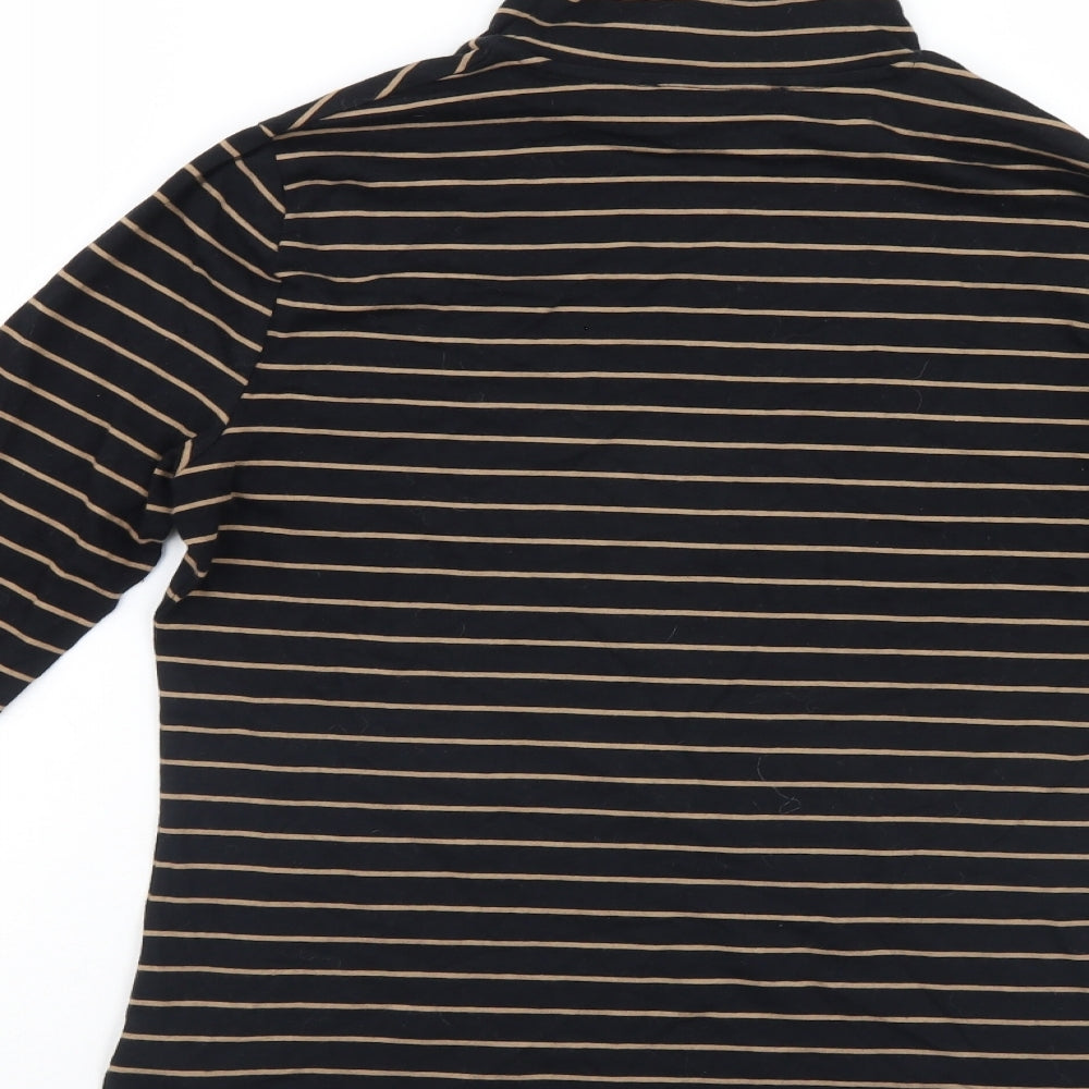 M&S Womens Black Striped  Pullover Jumper Size 10