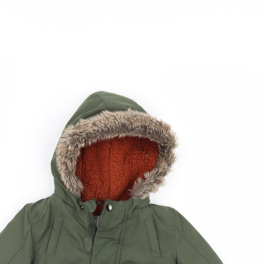 M&Co Boys Green   Overcoat Coat Size 2-3 Years