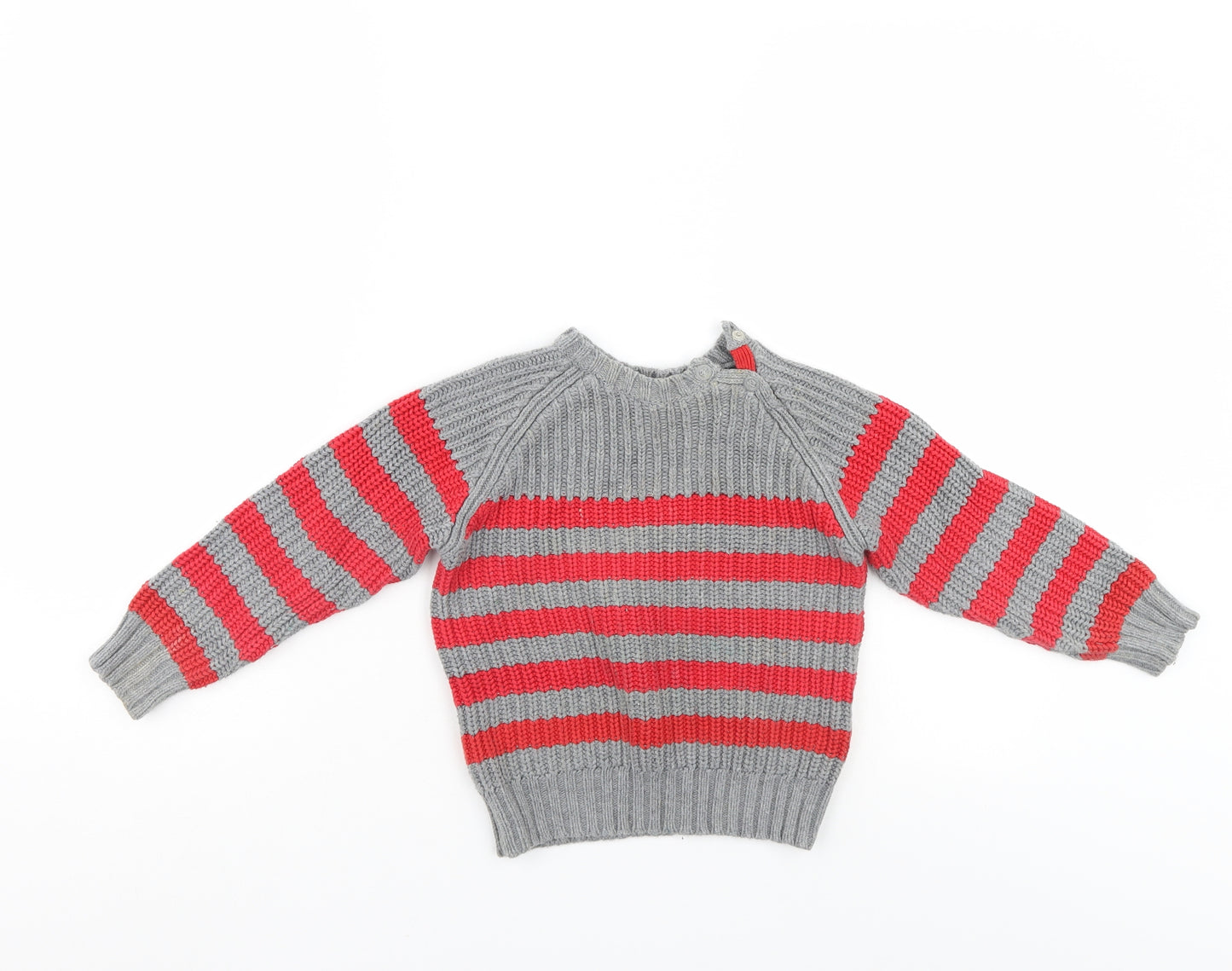 Vertbaudet Boys Multicoloured Striped  Pullover Jumper Size 5 Years