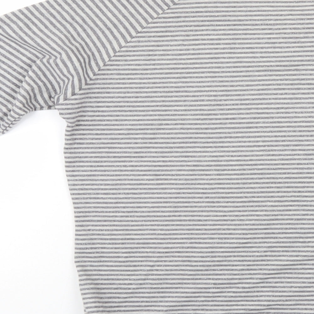 George Womens Grey Striped  Pullover Jumper Size 10