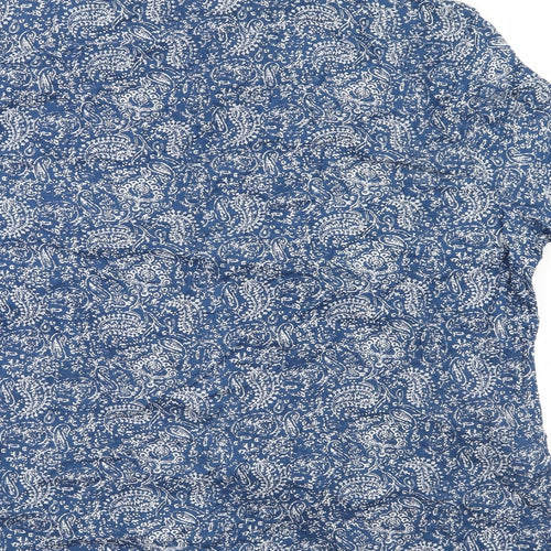 George Mens Blue Paisley   Button-Up Size 3XL