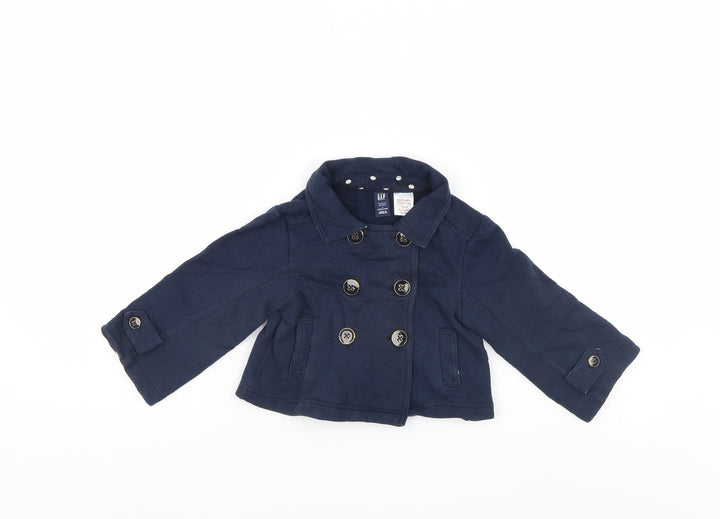 Gap Girls Blue   Basic Coat Coat Size 3 Years