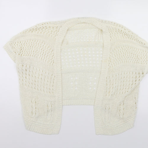 TU Womens White   Shrug Jumper Size 8