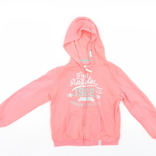 YD Girls Pink   Full Zip Hoodie Size 10-11 Years