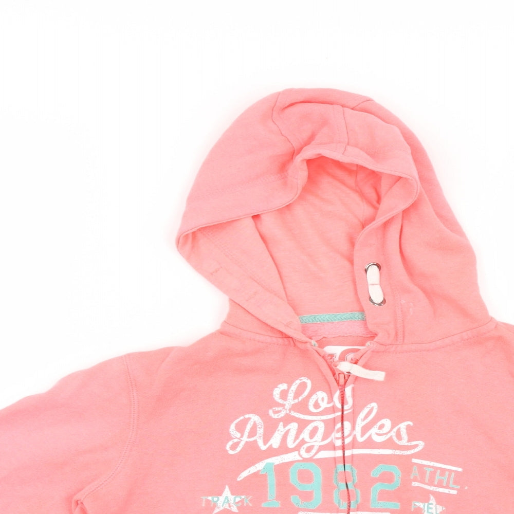 YD Girls Pink   Full Zip Hoodie Size 10-11 Years