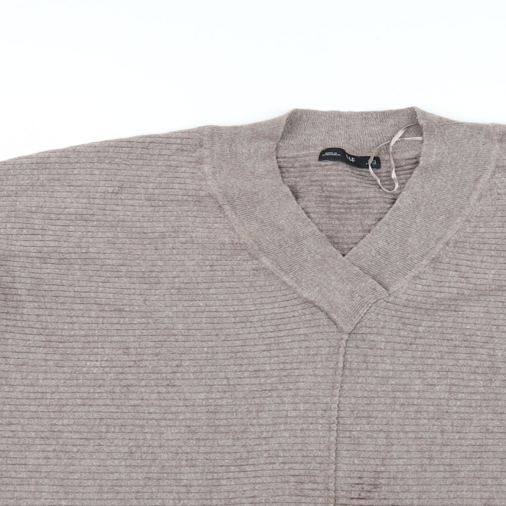 F&F Womens Brown Striped  Pullover Jumper Size 14