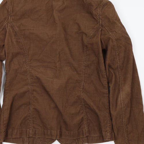 Divided Womens Brown  Corduroy Jacket Blazer Size 10