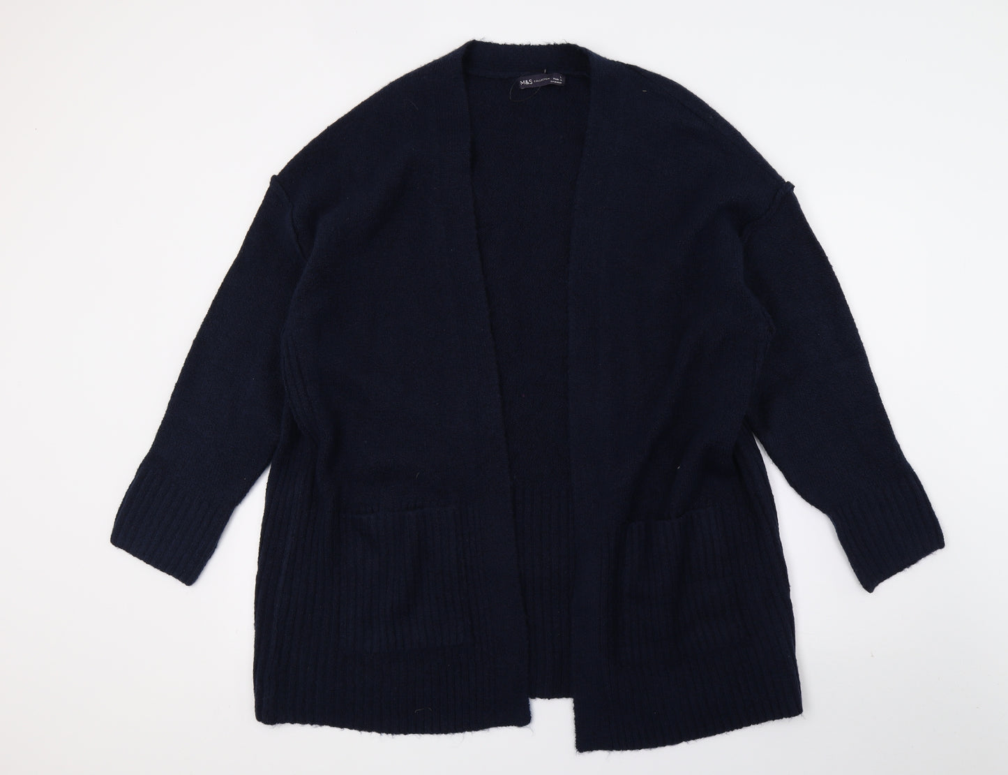 Marks and Spencer Womens Blue  Knit Cardigan Jumper Size L