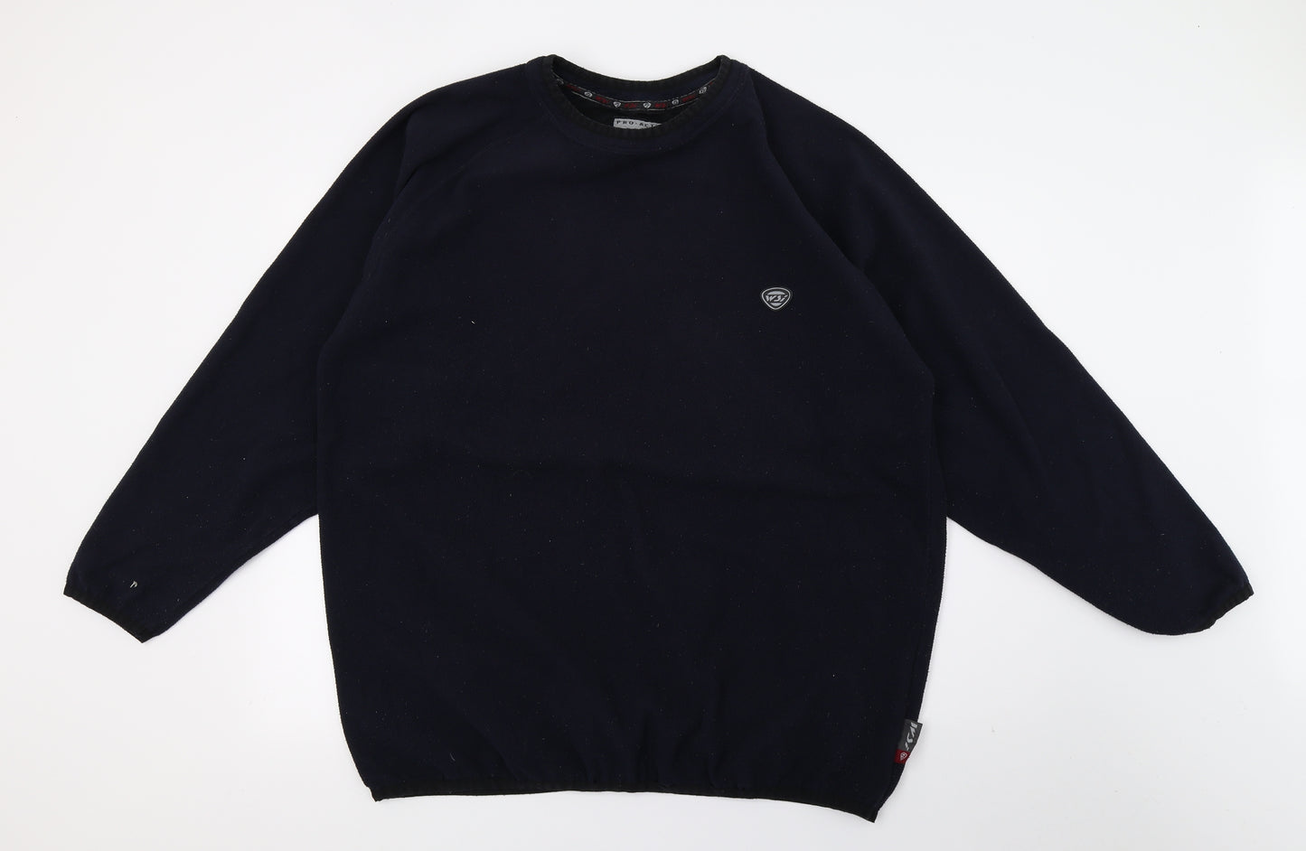 Ivsi Mens Blue  Fleece Pullover Sweatshirt Size L