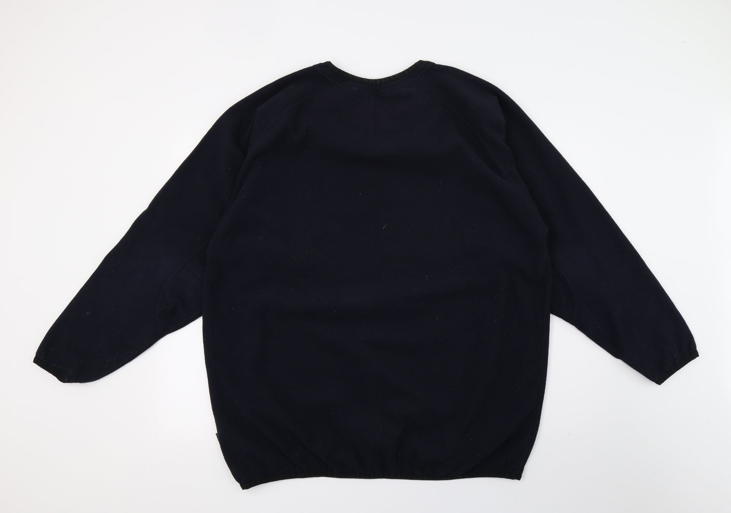 Ivsi Mens Blue  Fleece Pullover Sweatshirt Size L