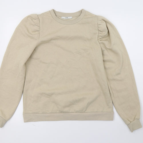 George Womens Beige  Jersey Pullover Sweatshirt Size S