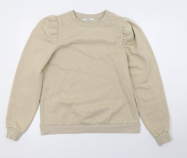George Womens Beige  Jersey Pullover Sweatshirt Size S
