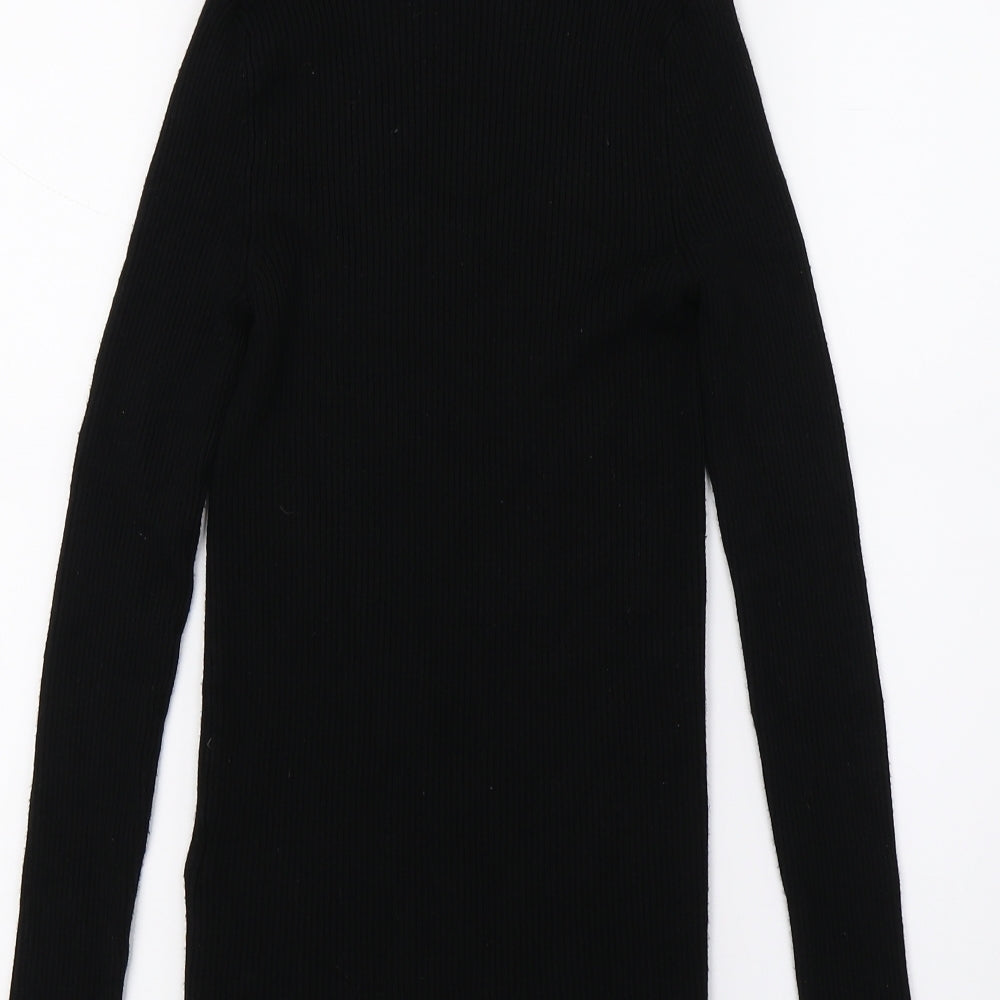 Marks and Spencer Womens Black  Knit Basic T-Shirt Size 6