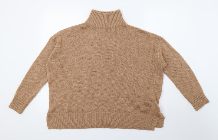 New Look Womens Brown Knit Pullover Jumper Size M