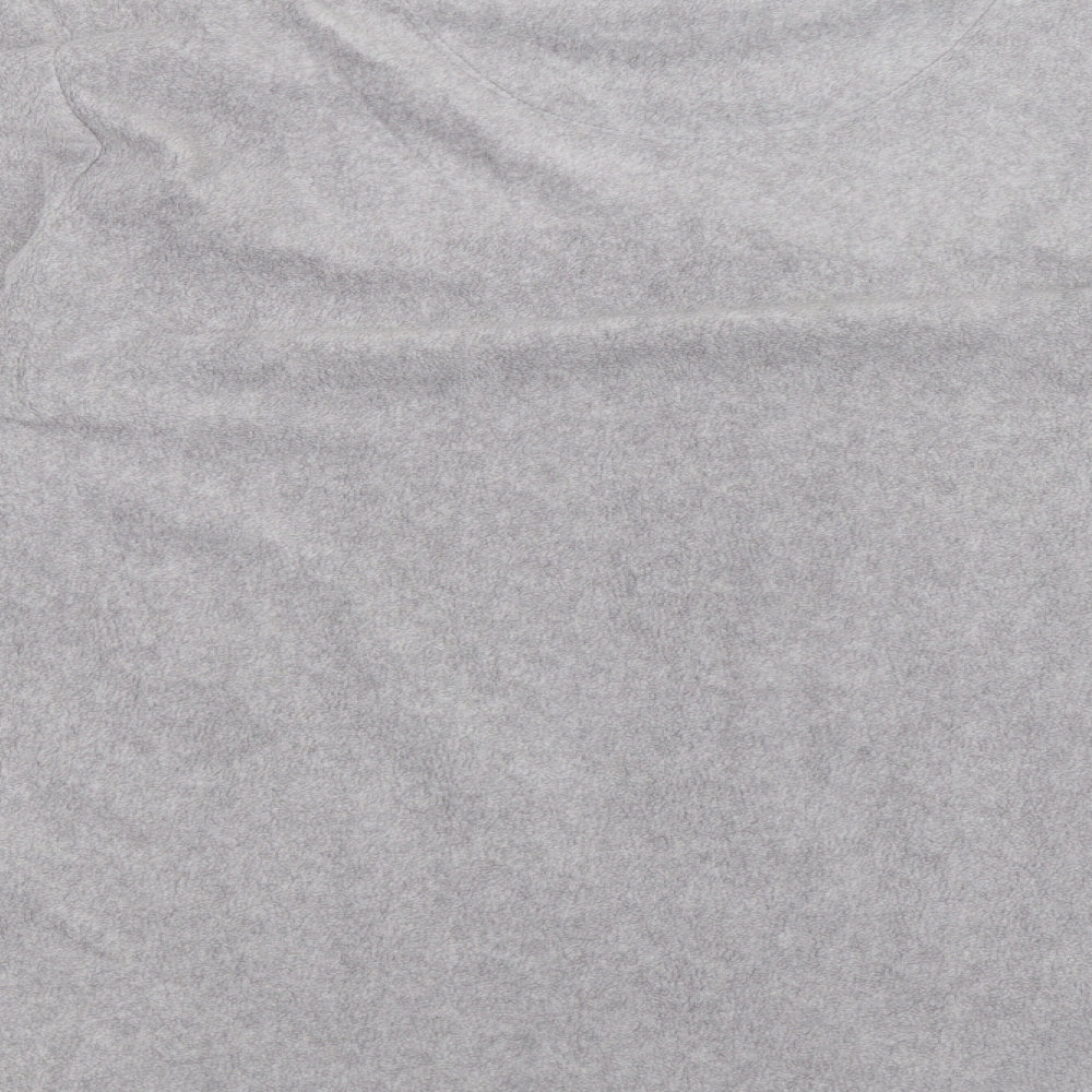 F&F Mens Grey Solid Fleece  Pyjama Top Size M