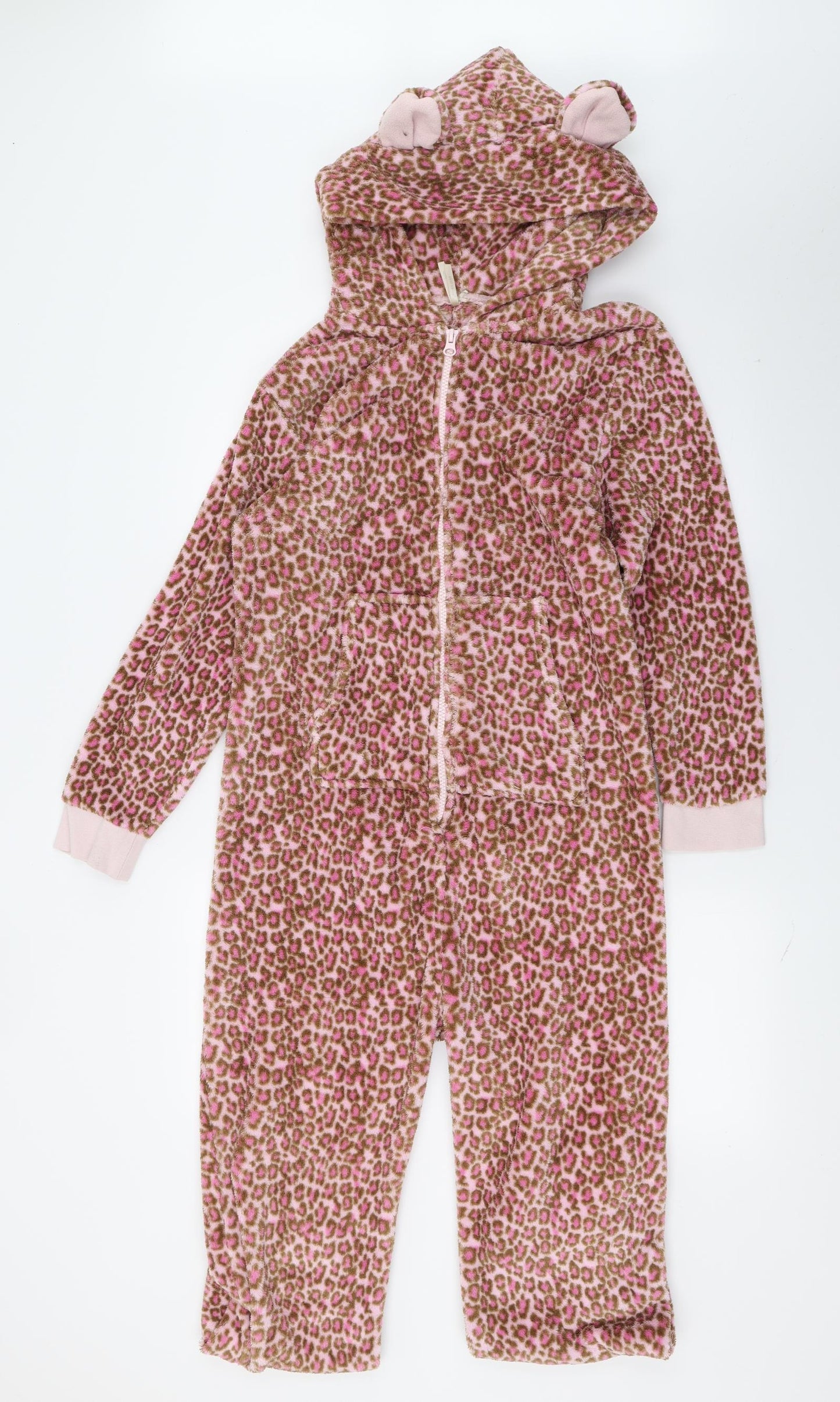 NEXT Girls Pink Animal Print Microfibre Top One Piece Size 11 Years