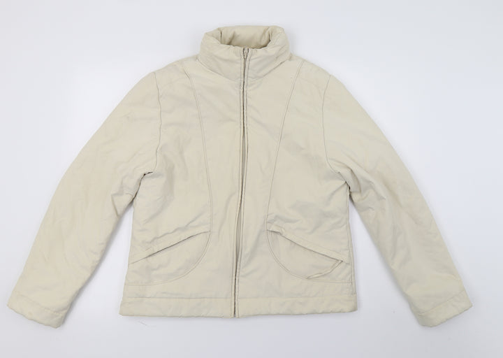 Dorothy Perkins Womens Ivory   Parka Jacket Size 14