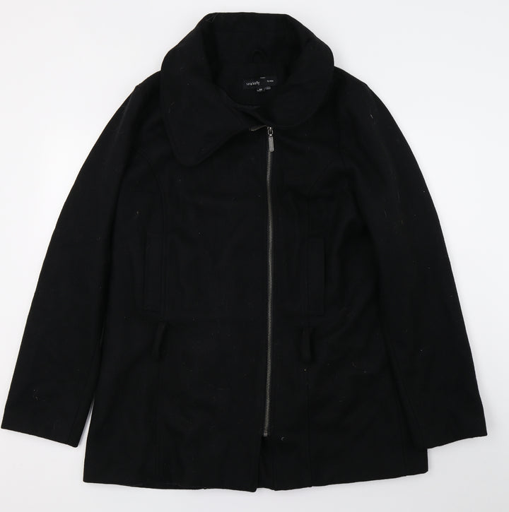 Sara Kelly Womens Black   Overcoat Coat Size 18