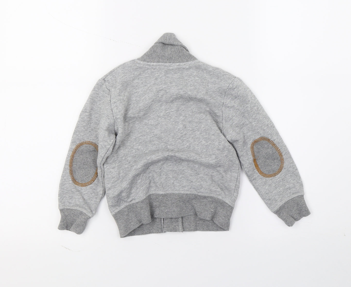 H&M Boys Grey Striped Jersey Pullover Sweatshirt Size 3-4 Years