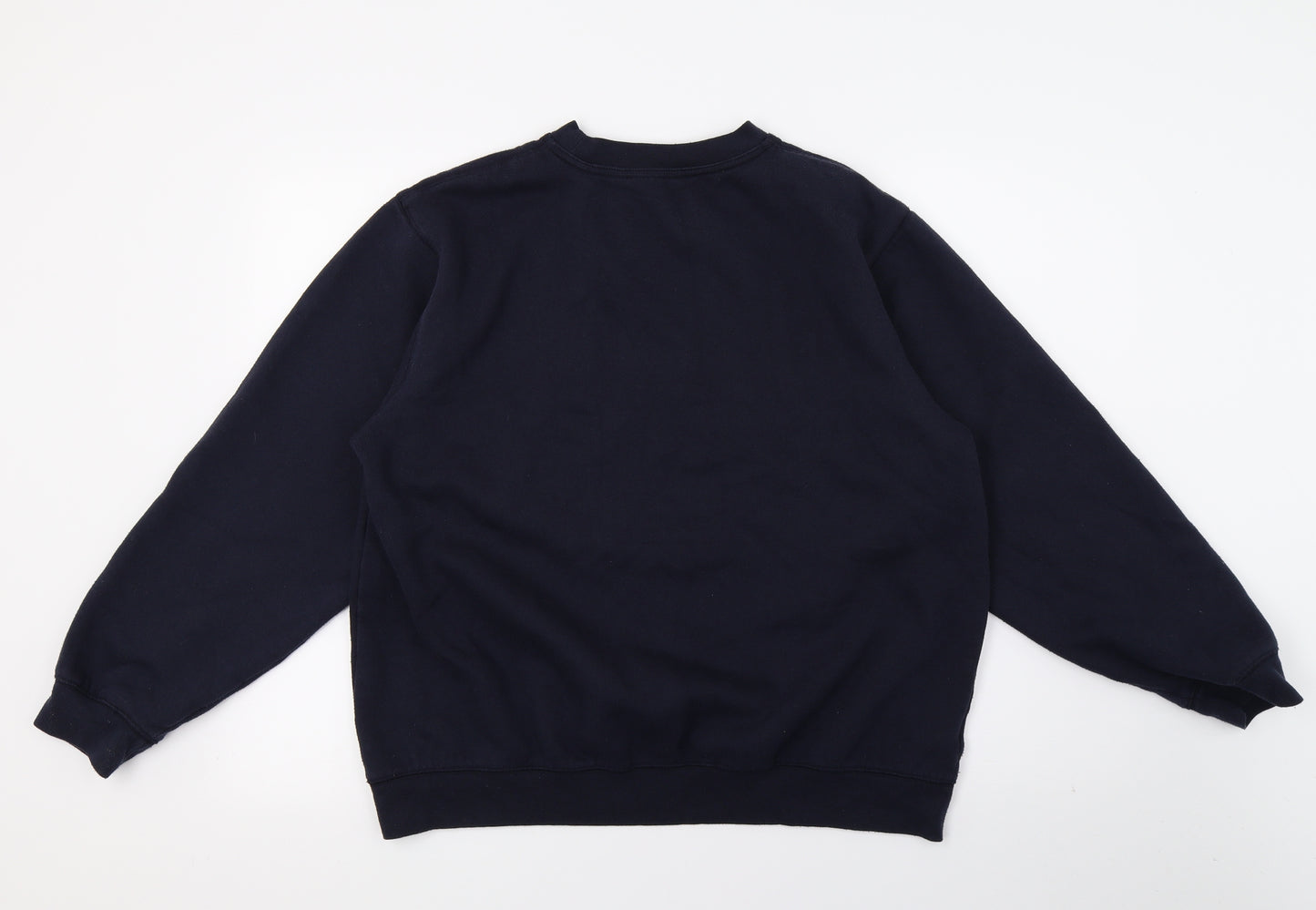 Easy Mens Blue  Jersey Pullover Sweatshirt Size L