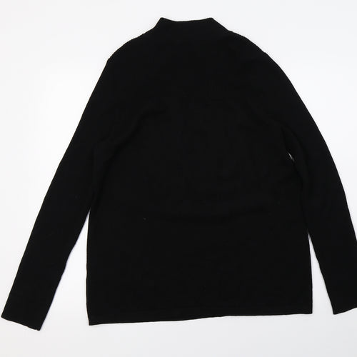 Nutmeg Womens Black  Knit Pullover Jumper Size 14