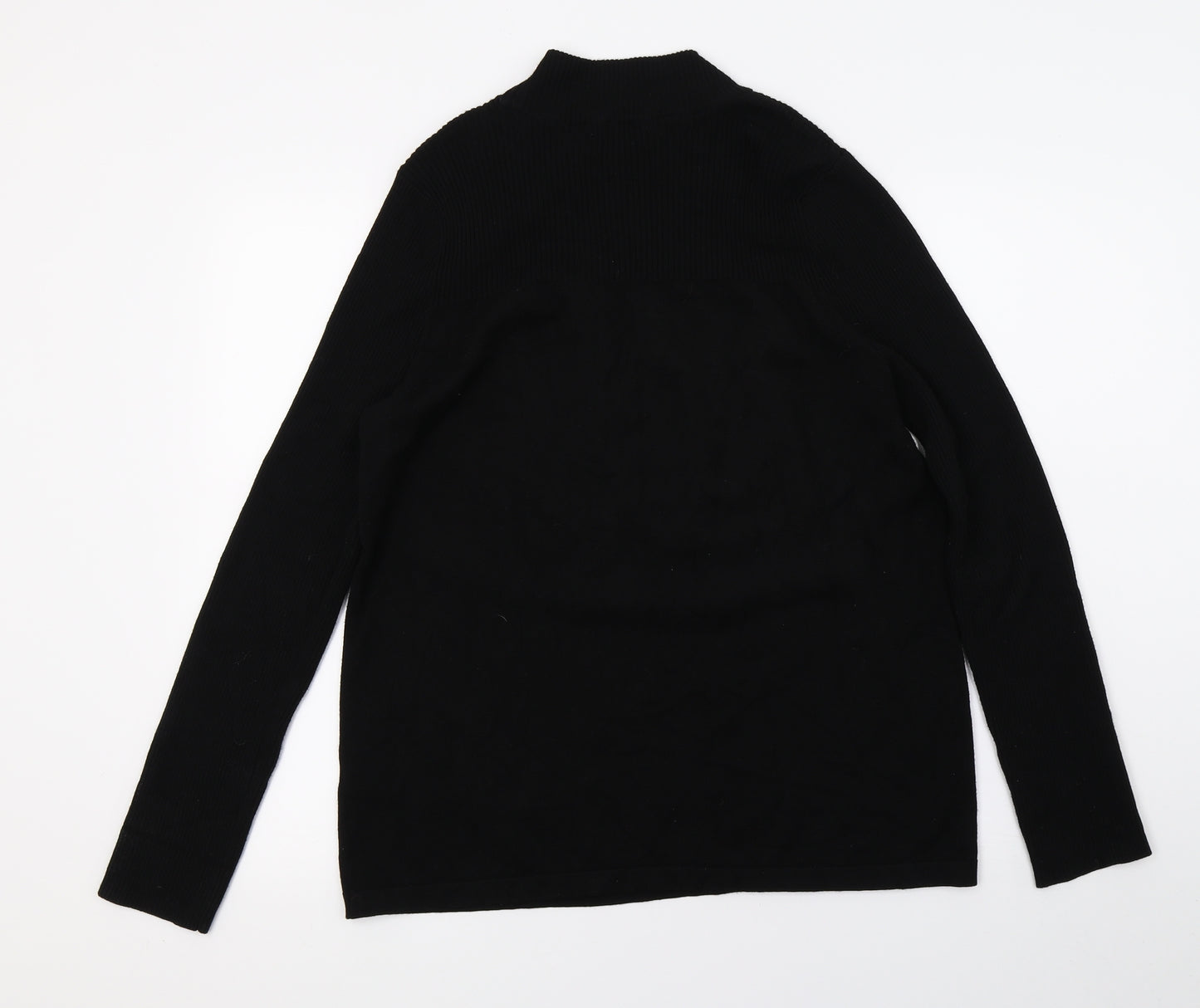 Nutmeg Womens Black  Knit Pullover Jumper Size 14