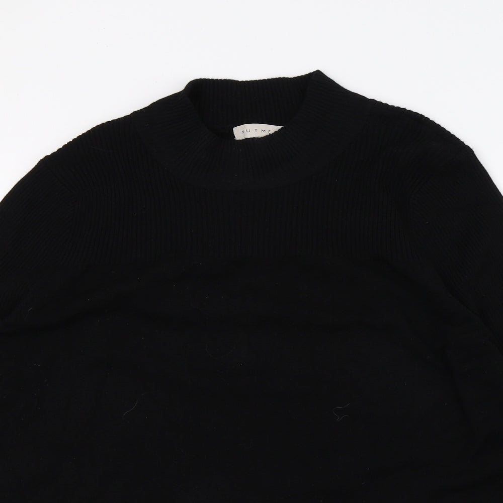 Nutmeg Womens Black  Knit Pullover Jumper Size 14