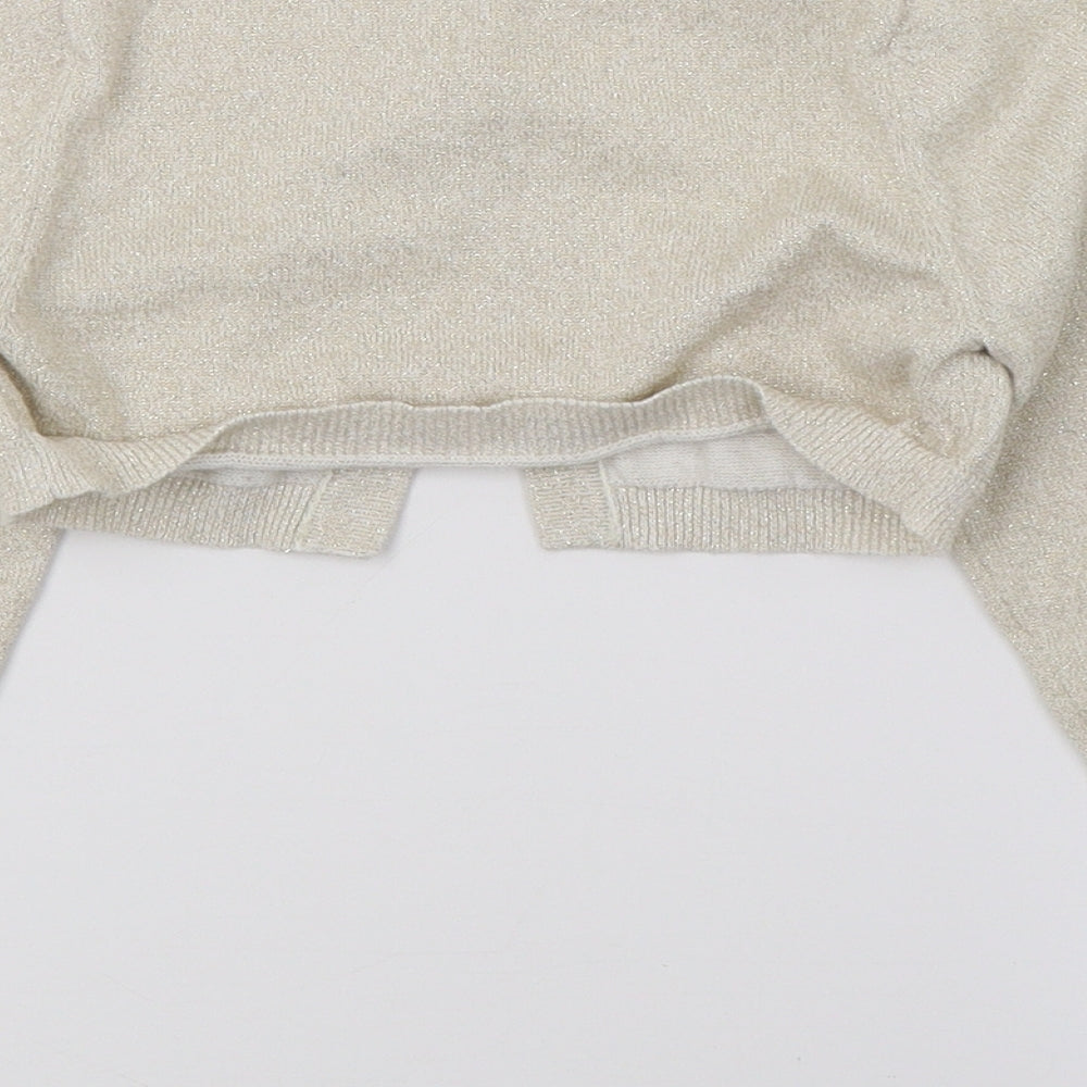 George Girls Ivory  Knit Cardigan Jumper Size 5-6 Years