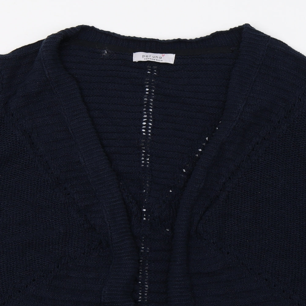 Per Una Womens Blue  Knit Cardigan Jumper Size 20