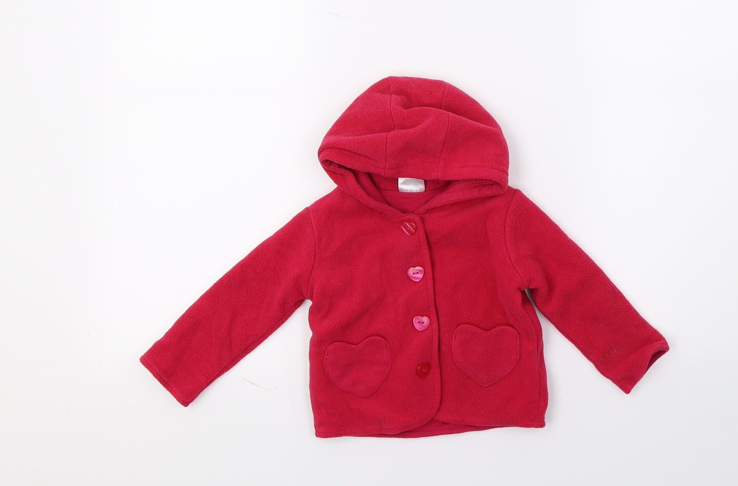 F&F Girls Pink  Fleece Jacket  Size 6-9 Months