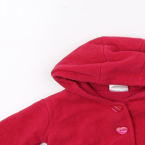 F&F Girls Pink  Fleece Jacket  Size 6-9 Months