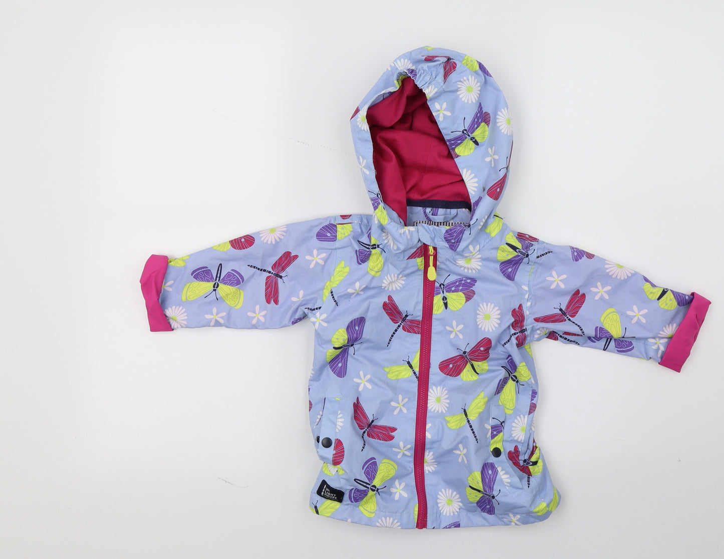Little Lighthouse Baby Blue Geometric  Jacket  Size 12-18 Months  - Butterflies