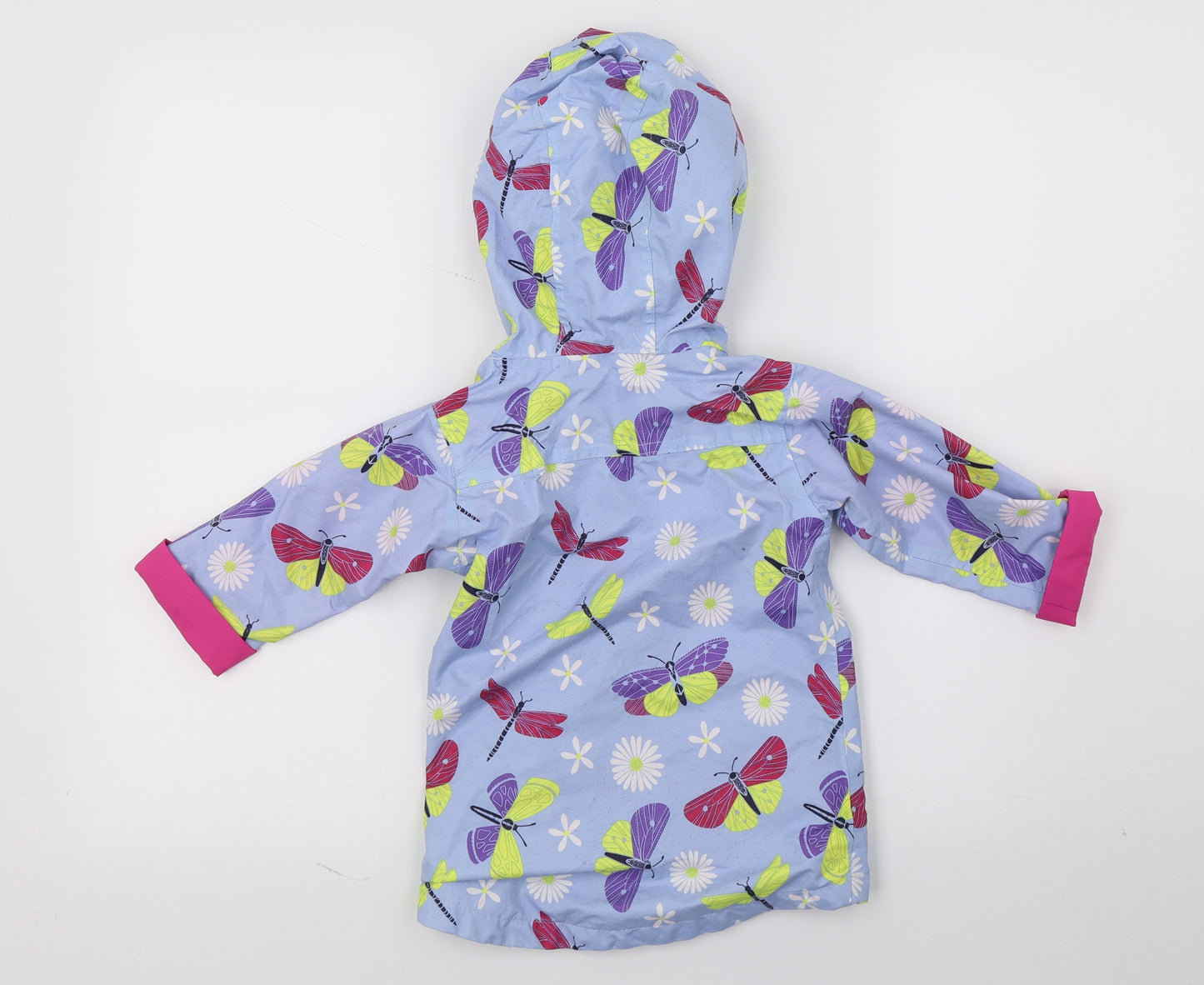 Little Lighthouse Baby Blue Geometric  Jacket  Size 12-18 Months  - Butterflies