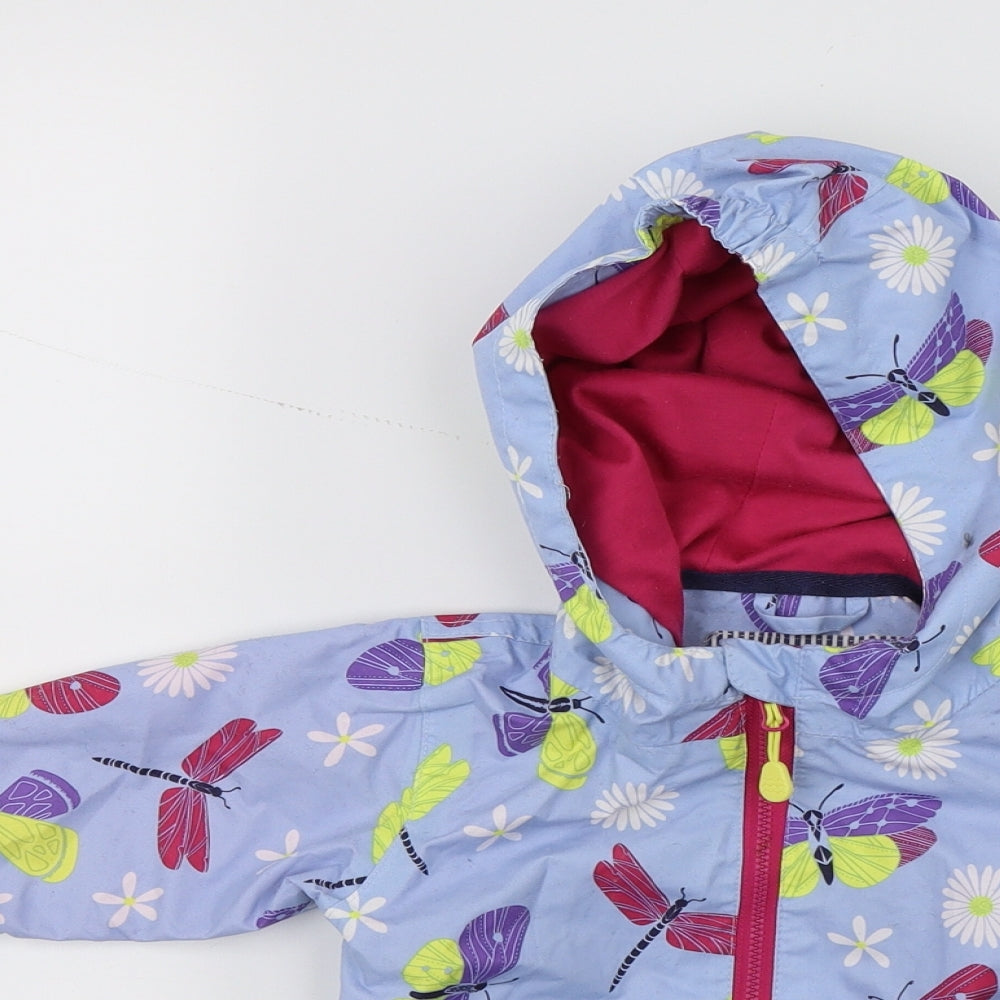 Little Lighthouse Baby Blue Geometric  Jacket  Size 12-18 Months  - Butterflies
