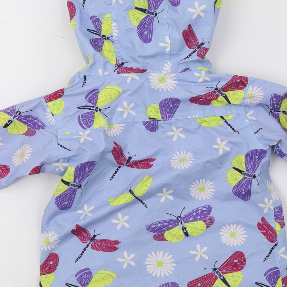 Little Lighthouse Baby Blue Geometric  Jacket  Size 12-18 Months  - Butterflies