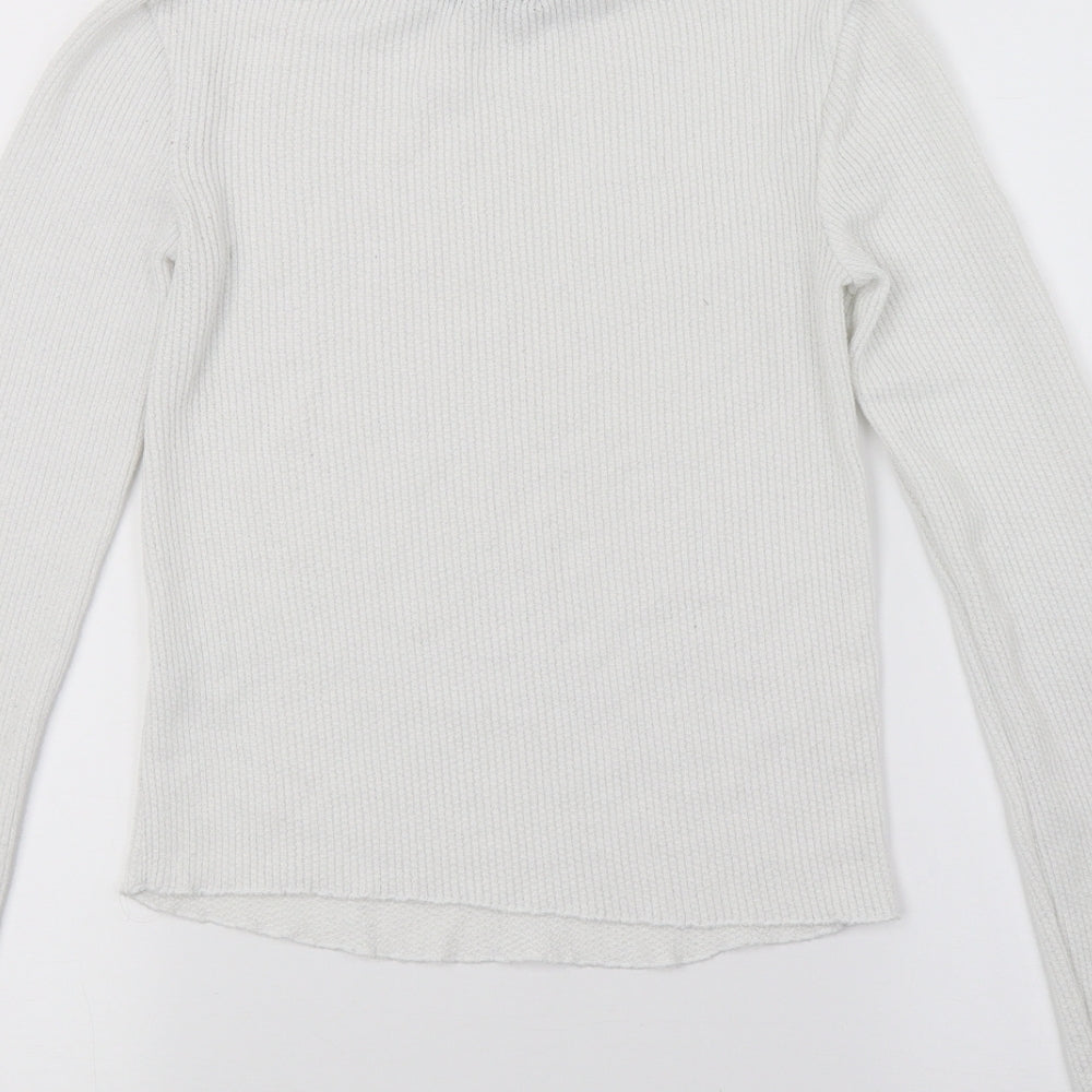 Glassons Womens White  Knit Basic T-Shirt Size XS