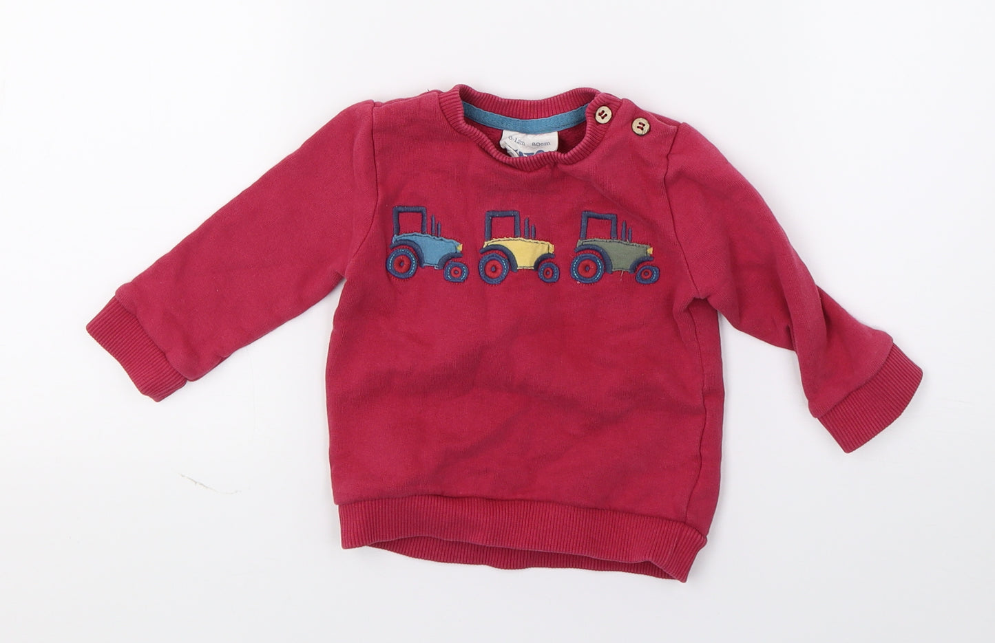 Kie Baby Pink  Jersey Pullover Jumper Size 6-9 Months  - Tractor
