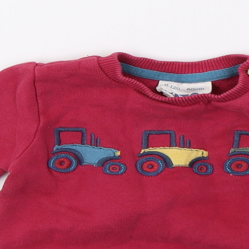 Kie Baby Pink  Jersey Pullover Jumper Size 6-9 Months  - Tractor