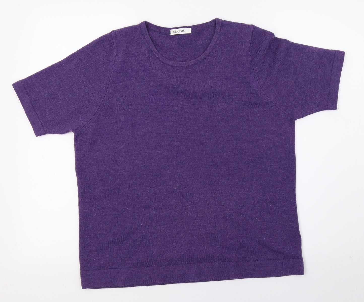 Marks and Spencer Womens Purple  Knit Basic T-Shirt Size 16