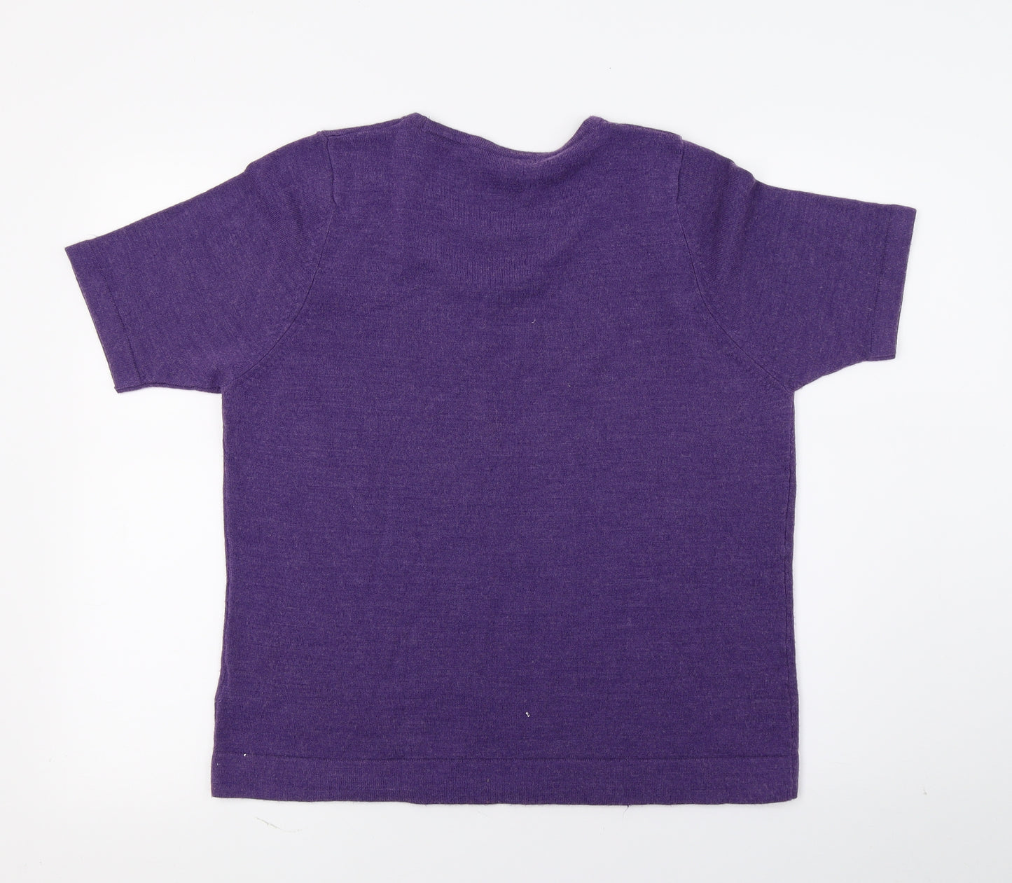 Marks and Spencer Womens Purple  Knit Basic T-Shirt Size 16