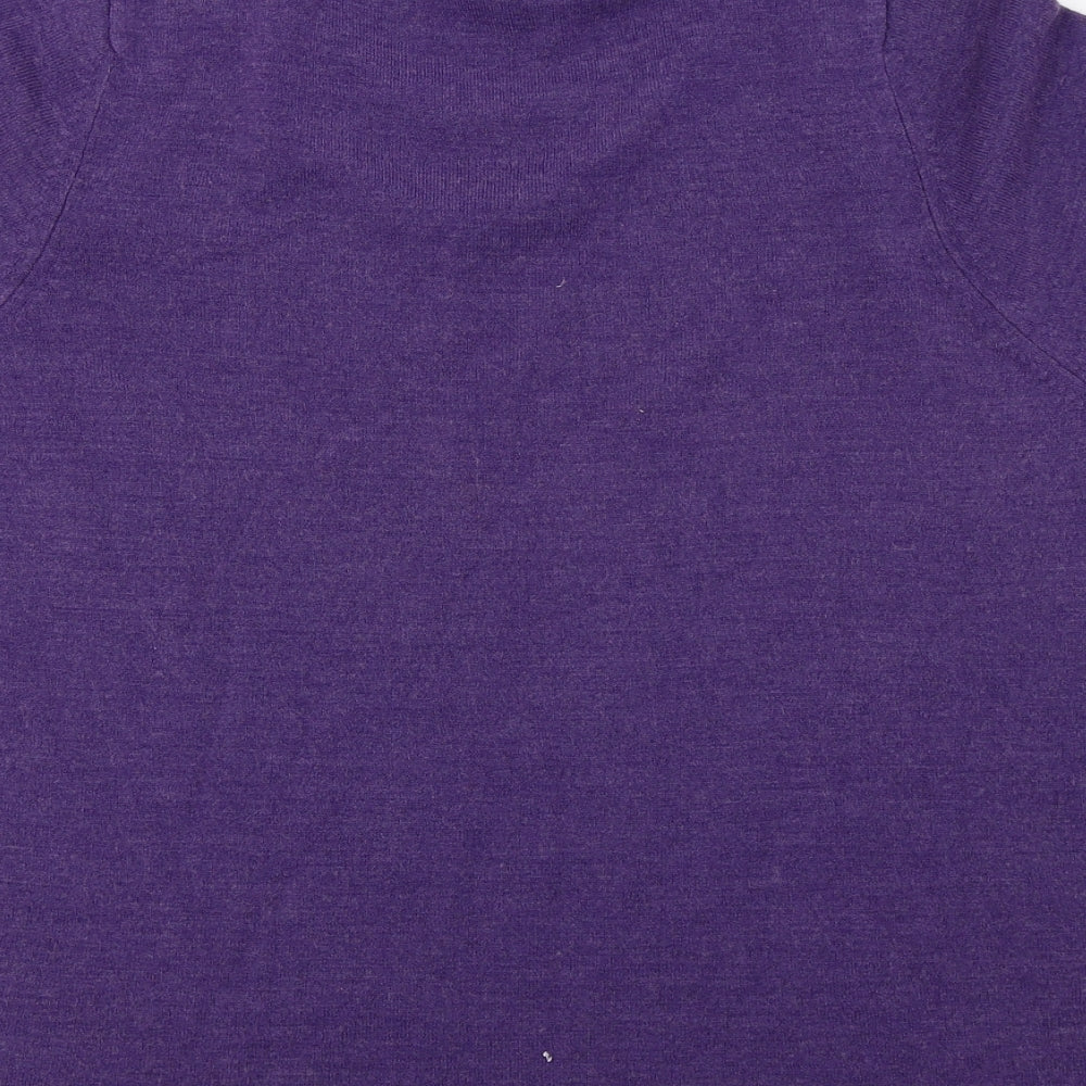 Marks and Spencer Womens Purple  Knit Basic T-Shirt Size 16