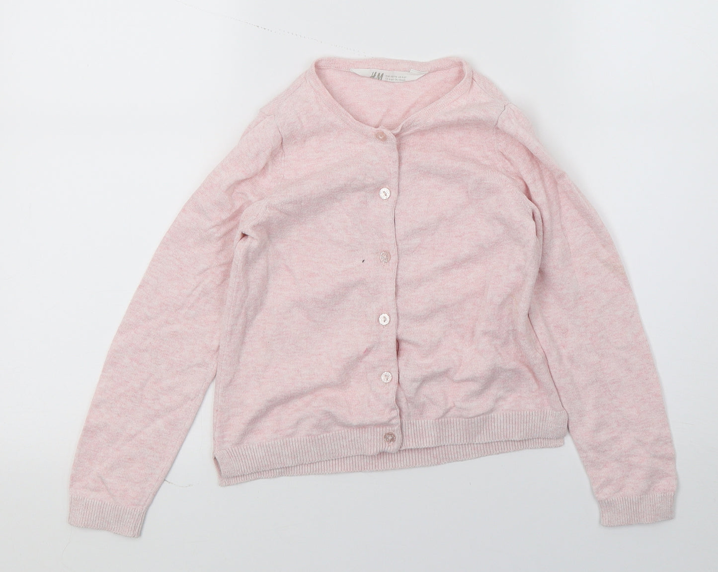 H&M Girls Pink  Knit Pullover Jumper Size 5-6 Years