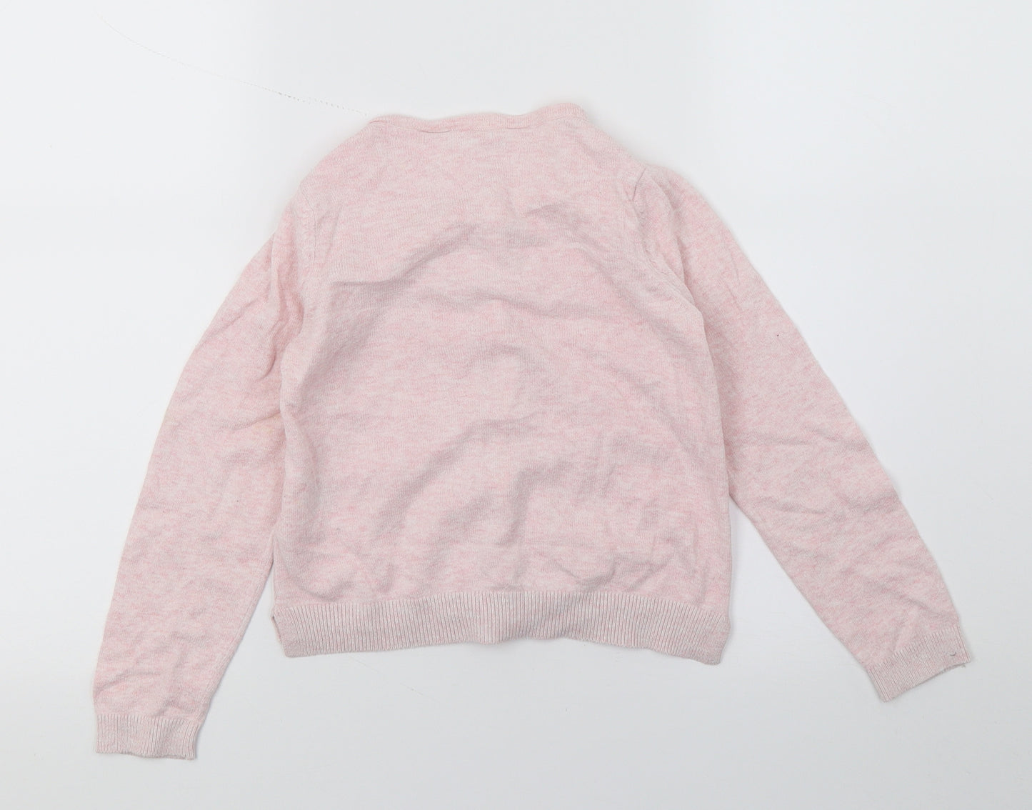 H&M Girls Pink  Knit Pullover Jumper Size 5-6 Years