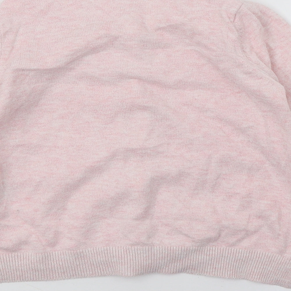 H&M Girls Pink  Knit Pullover Jumper Size 5-6 Years