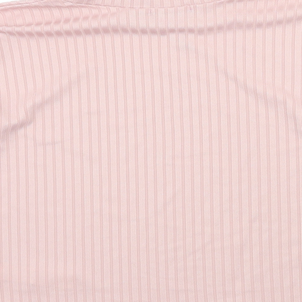 Nasty Gal Womens Pink  Jersey Basic T-Shirt Size 6
