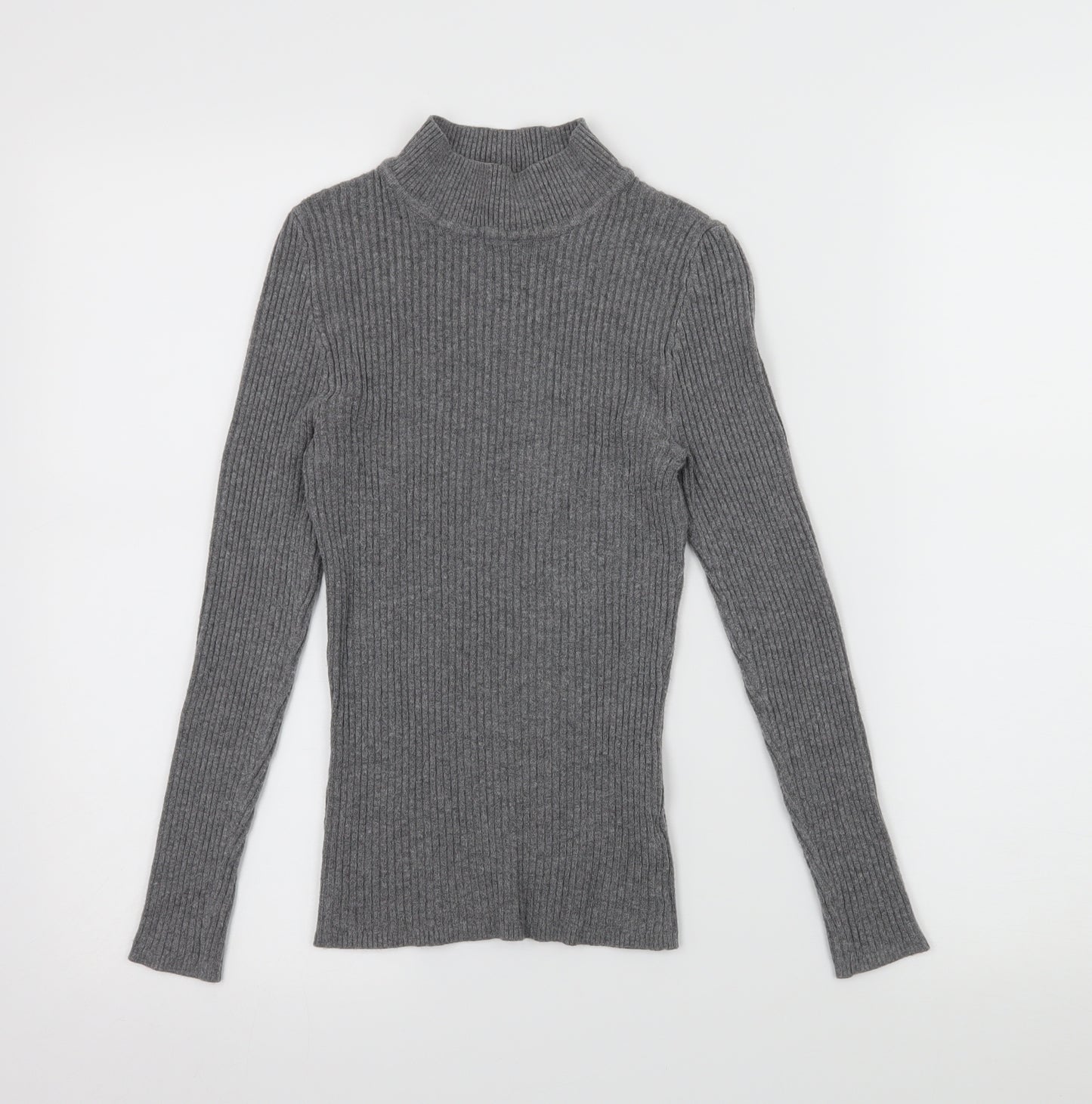 Primark Womens Grey  Knit Basic T-Shirt Size 10
