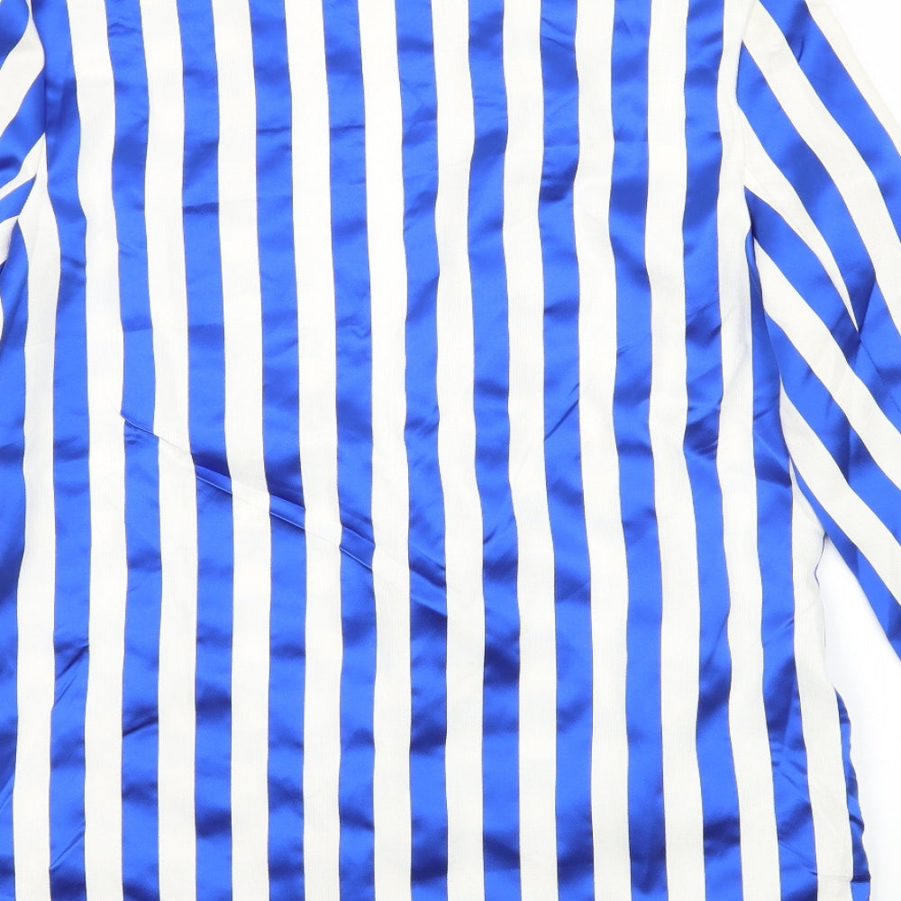 OPUS Womens Blue Striped  Jacket Blazer Size 10