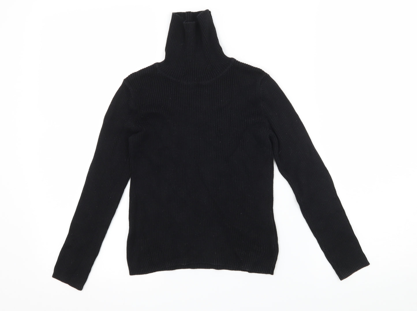F&F Girls Black  Knit Pullover T-Shirt Size 8-9 Years
